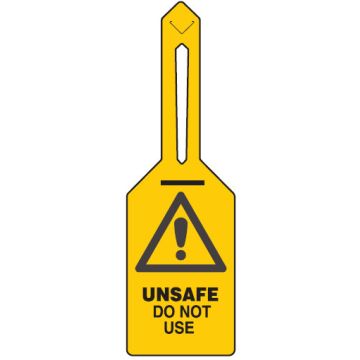 Self Locking Safety Tags - Unsafe Do Not Use