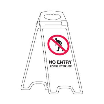 Heavy Duty Floor Stands - No Entry Forklift In Use