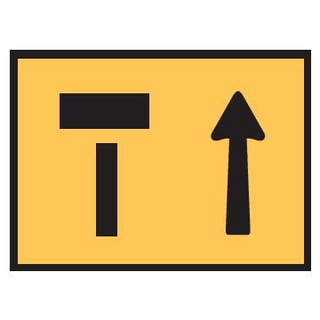 Temporary Traffic Control Signs - Lane Ends Picto