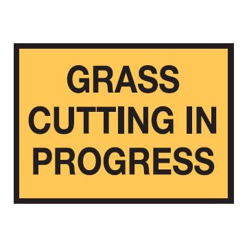 Maintenance Work Signs - Grass Cutting In Progress