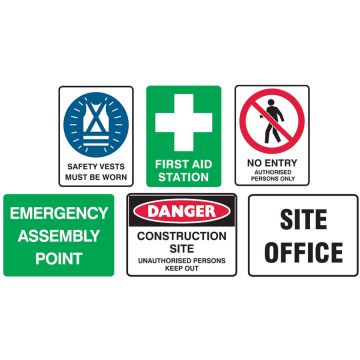 Construction Site Sign Pack  - Sign Pack (6 Signs)