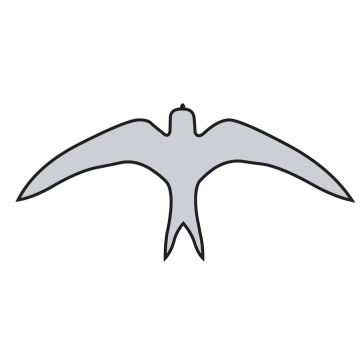 Frosted Window Transfer Bird Symbol