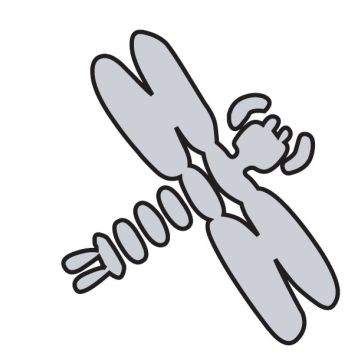 Frosted Window Transfer Dragon Fly Symbol