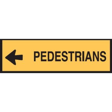Temporary Traffic Control Signs  - Pedestrians Arr/L