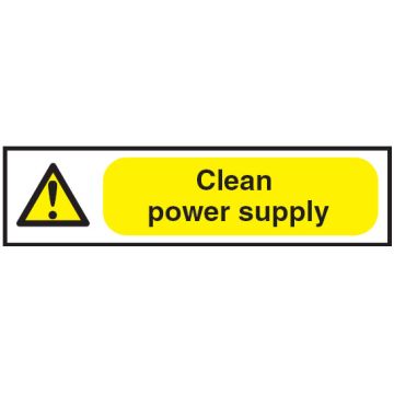 Power Point Warning Labels - Clean Power Supply