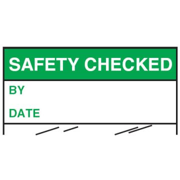 Electrical Safety W/On Cable Markers - Safety Checked By Date