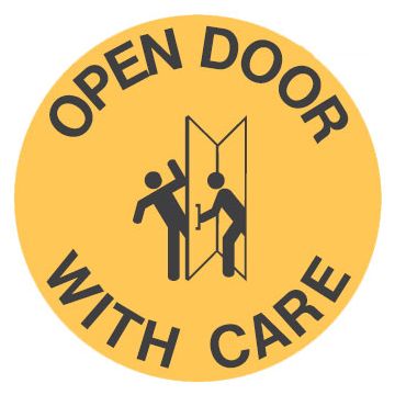 Safety Floor Marker - Open Door With Care