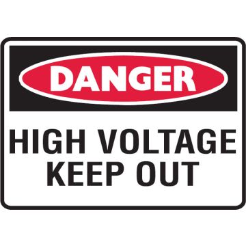 Graphic Safety Labels On A Roll - High Voltage Keep Out