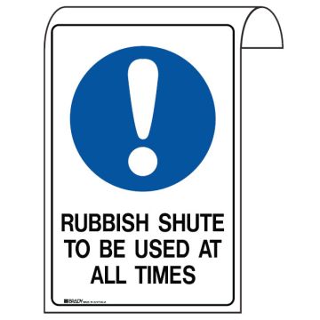 Scaffolding Safety Signs - Rubbish Chute To Be Used At All Times