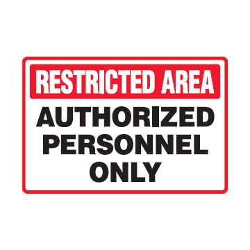 Security Floor Markers - Authorized Personnel Only