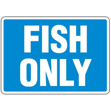 Hygiene And Food Safety Signs - Fish Only