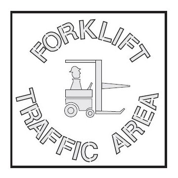 Safety Stencils - Forklift Traffic Area