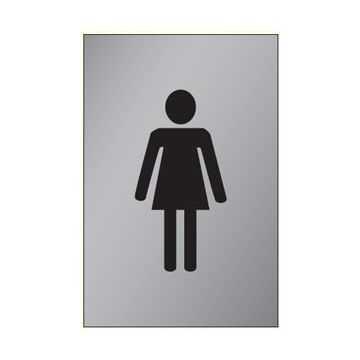Brass & Aluminium Door Signs - Female Picto