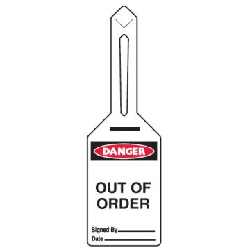 Self Locking Safety Tags - Danger Out Of Order