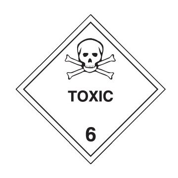 Dangerous Goods Placard Toxic class 6