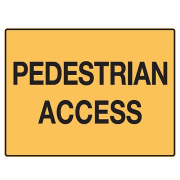 Building Site Sign Polypropylene - Pedestrian Access