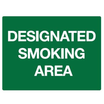 Building Site Sign Polypropylene - Designated Smoking Area
