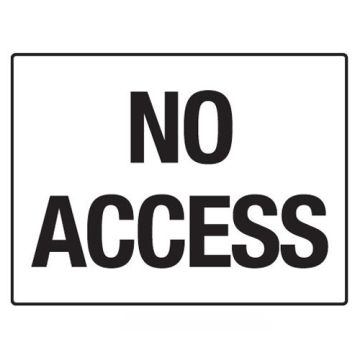 Building Site Sign Polypropylene - No Access