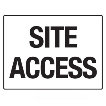 Building Site Sign Polypropylene - Site Access