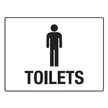 Building Site Sign Polypropylene - Toilets (M)