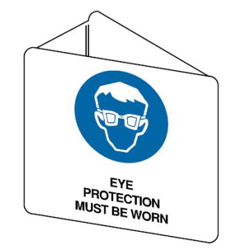 Three Dimensional Signs - Eye Protection Must Be Worn W/Picto
