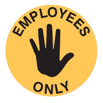 Safety Floor Marker - Employees Only