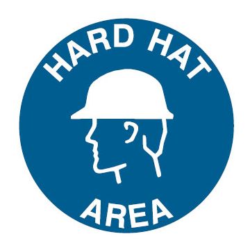 Safety Floor Marker - Hard Hat Area