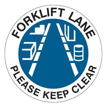 Safety Forklift Floor Marker - Forklift Lane Please Keep Clear