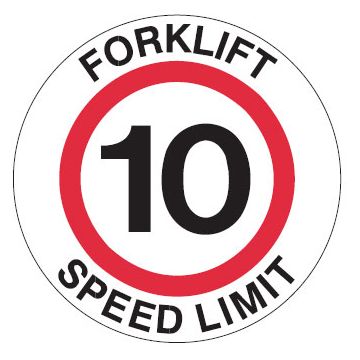 Safety Forklift Floor Marker - Forklift Speed Limit 10