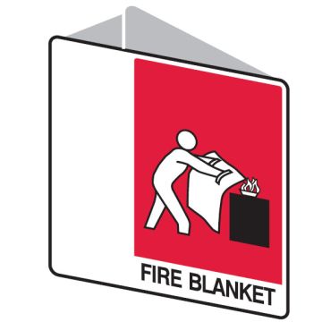 Double Sided Fire Signs - Fire Blanket