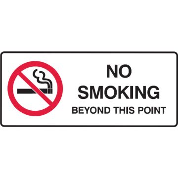 Prohibition Signs - No Smoking Beyond This Point