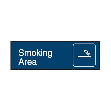Architectural Engraved Signage - Smoking Area W/Picto