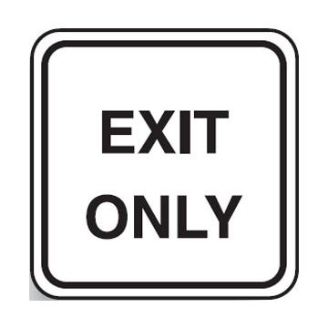 Traffic & Parking Control Signs  - Exit Only