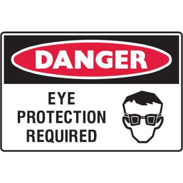 Graphic Warning Signs - Eye Protection Required