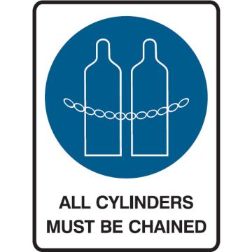 Mandatory Signs - All Cylinders Must Be Chained