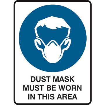 Small Labels - Dust Mask Must Be Worn In This Area