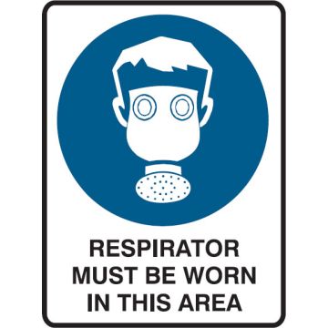 Mandatory Signs - Respirator Must Be Worn In This Area