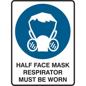 Small Labels - Half Face Mask Respirator Must Be Worn