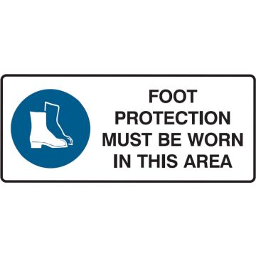 Mandatory Signs - Foot Protection Must Be Worn In This Area