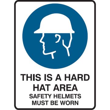 Mandatory Signs - This Is A Hard Hat Area Safety Helmets Must Be Worn