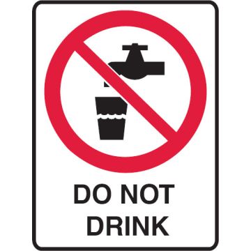 Prohibition Signs - Do Not Drink