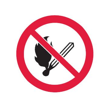 Prohibition Signs - No Naked Flames-Picto Only