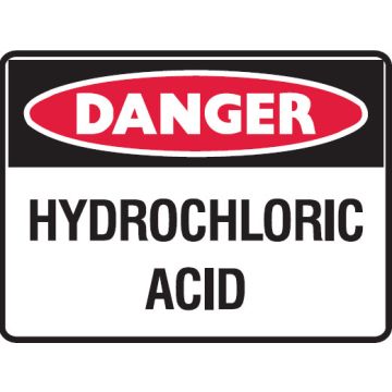 Hazardous Substance Signs  - Hydrochloric Acid