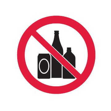 Prohibition Signs - No Alcohol- Picto Only