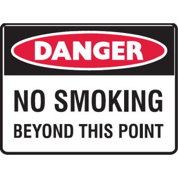 Ind Graphic Smoking Area Signs - No Smoking Beyond This Point