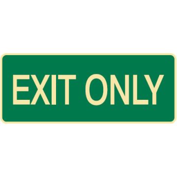 Exit/Evacuation Signs - Exit Only