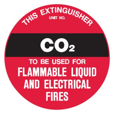 Fire Marker/Disc Signs - This Extinguisher Co2