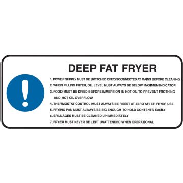 Kitchen Signs - Deep Fat Fryer