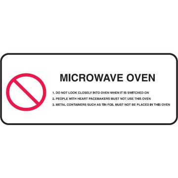 Kitchen Signs - Microwave Oven