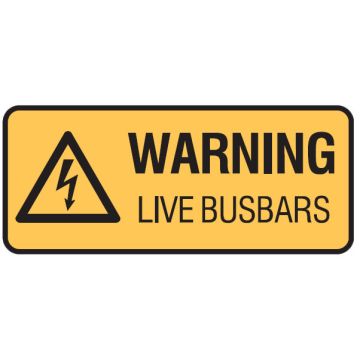 Electrical Hazard Signs - Live Busbars W/Picto